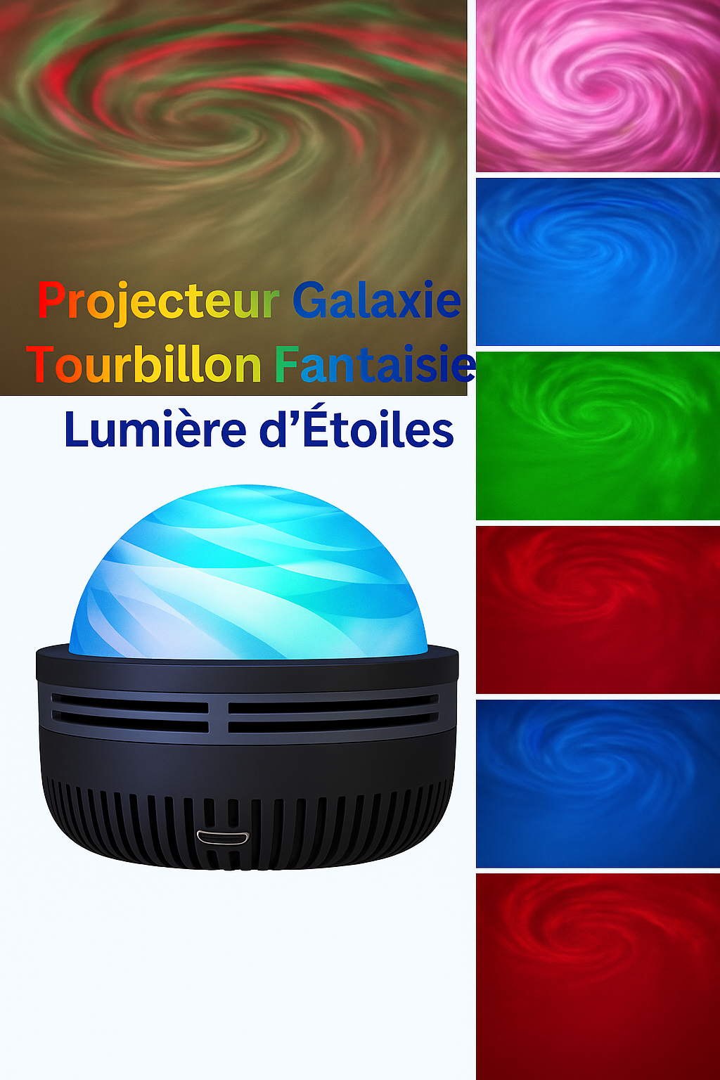 LED galaxie projecteur lumière colorée