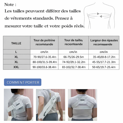 Ceinture de soutien des épaules et du haut du dos